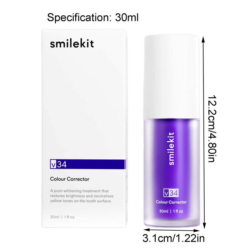 V34 Purple Safe Teeth Whitening Toothpaste