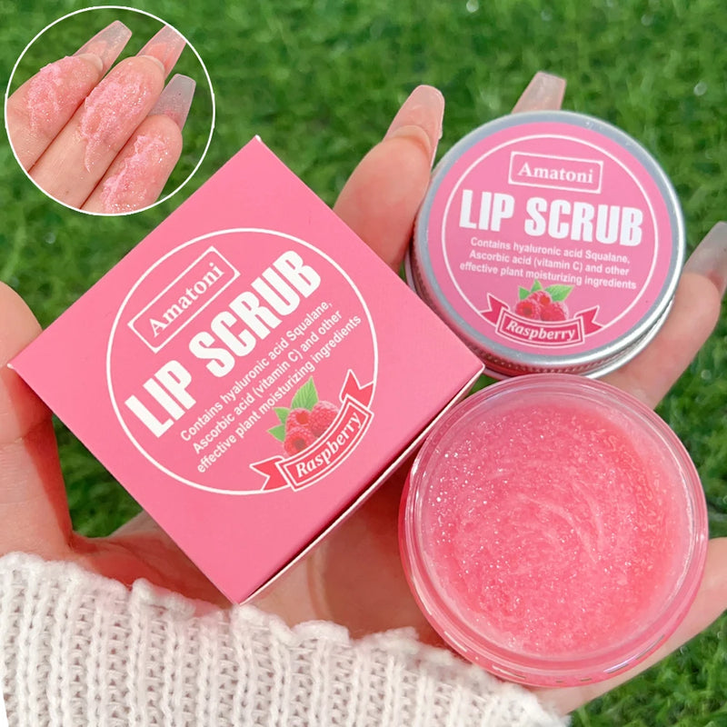 Dual Effect Scrub Lips Mask Fruit Flavor Lip Scrub Moisturizing Nourishing Exfoliating Dead Skin Makeup Reduce Lips Fine Lines