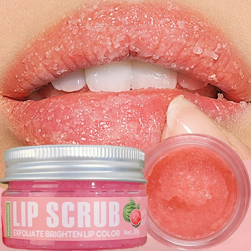 Dual Effect Scrub Lips Mask Fruit Flavor Lip Scrub Moisturizing Nourishing Exfoliating Dead Skin Makeup Reduce Lips Fine Lines