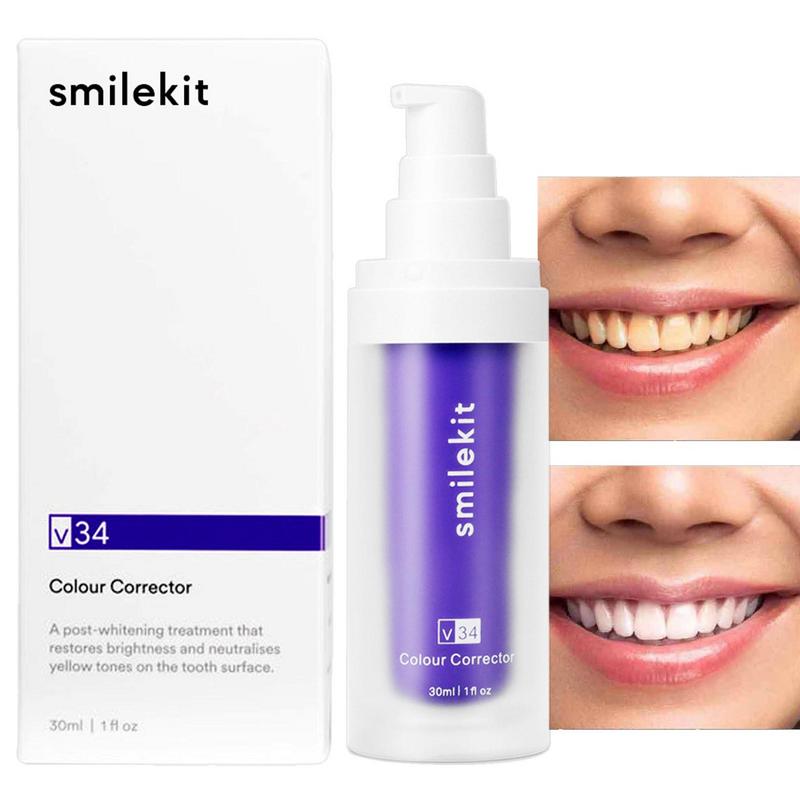 V34 Purple Safe Teeth Whitening Toothpaste