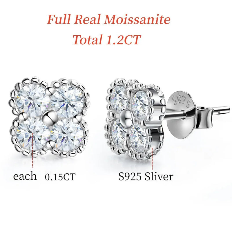 Full D Color Moissanite Bracelets for Women 2.4CTTW S925 Sterling Silver Lucky Bangles Wedding Birthday Party Xmas Gifts Jewelry