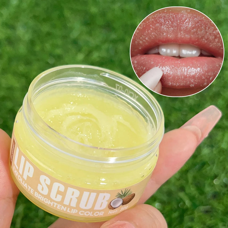 Dual Effect Scrub Lips Mask Fruit Flavor Lip Scrub Moisturizing Nourishing Exfoliating Dead Skin Makeup Reduce Lips Fine Lines